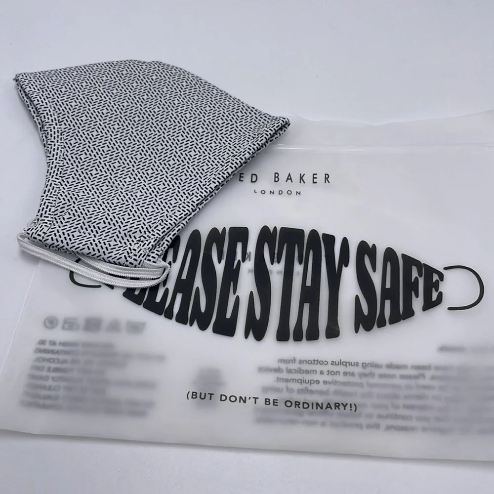 Ted Baker Black and White Face Mask TED BAKER LONDON Reversible Reusable NWT